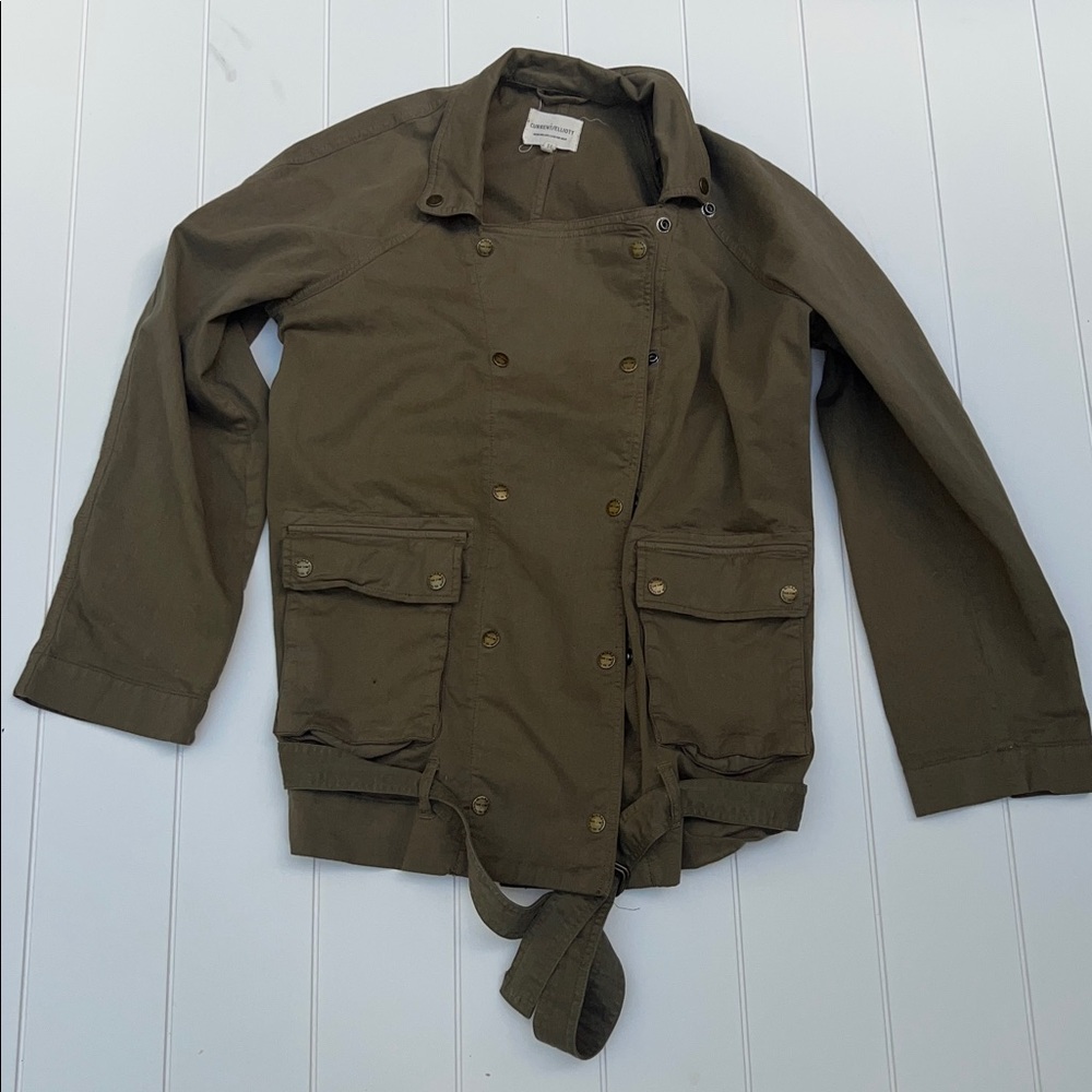 Current/Elliott Olive Button-Up Jacket - image 1